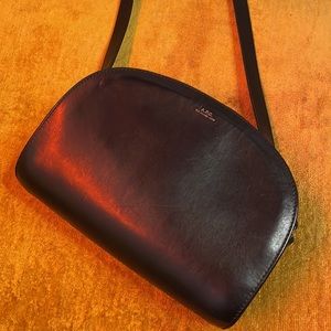 A.P.C. Paris APC Black Halfmoon bag purse leather